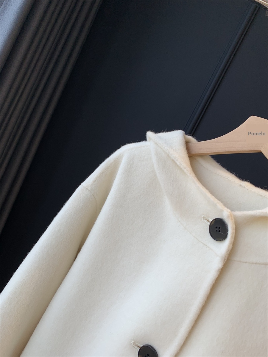 Women's Clothing Women's Clothing Heavyweight Practical!Alpaca Silk Double-Sided Wool Hooded Coat Short Woolen Overcoat G070507_voghion.com