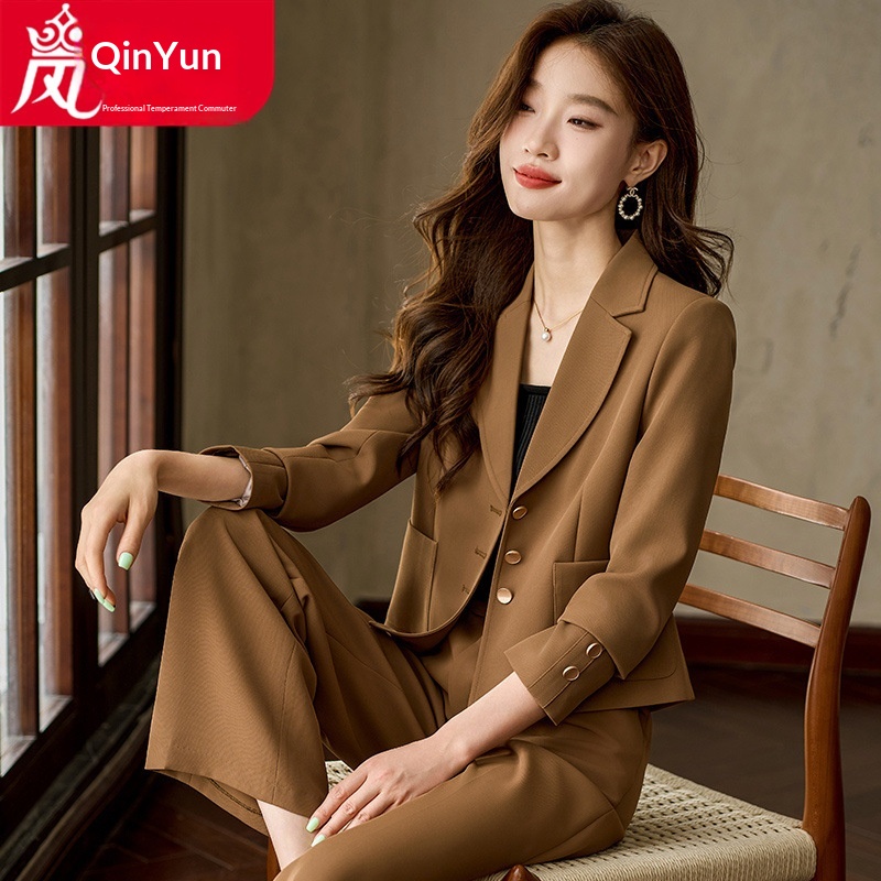 Blazer corto ChicShe da donna, manica lunga primaverile e autunnale, elegante stile pendolare, design piccolo, monopetto_voghion.com