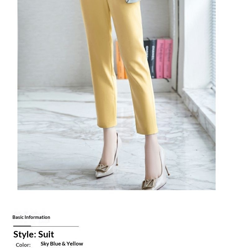 ChicShe Lightweight Women's Suit Summer Casual Elegant Fashion Professional Workwear Petite Blazer Two-Piece Set_voghion.com