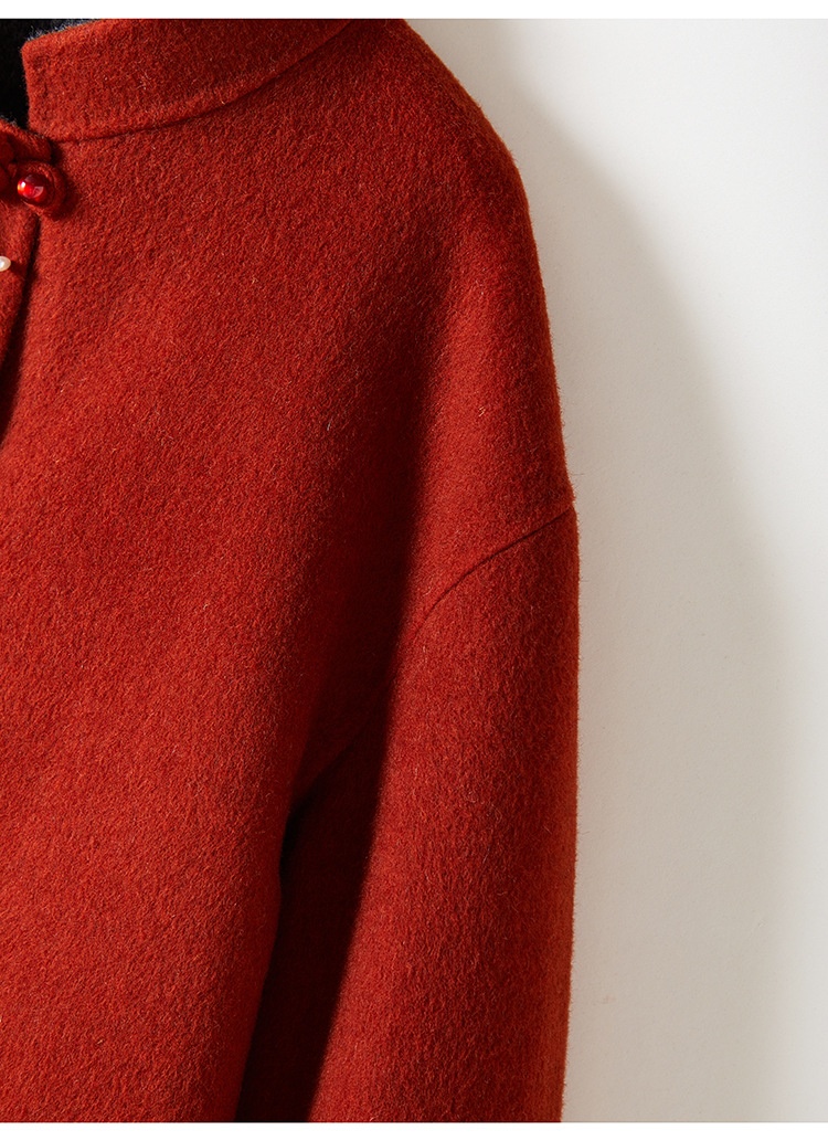 2025 Autumn Winter New Woolen Overcoat For Women, Women's Clothing, Women's Chinese Style Elegant Double-Sided Wool Coat_voghion.com