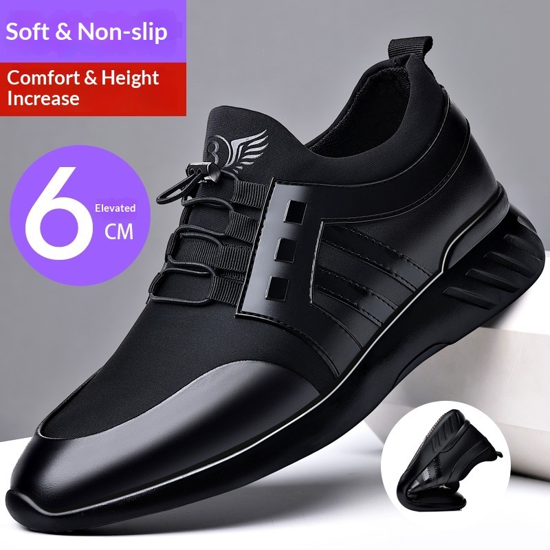 Chaussures de sport chaudes et confortables pour homme, rehausse invisible de 8 cm, style business casual._voghion.com