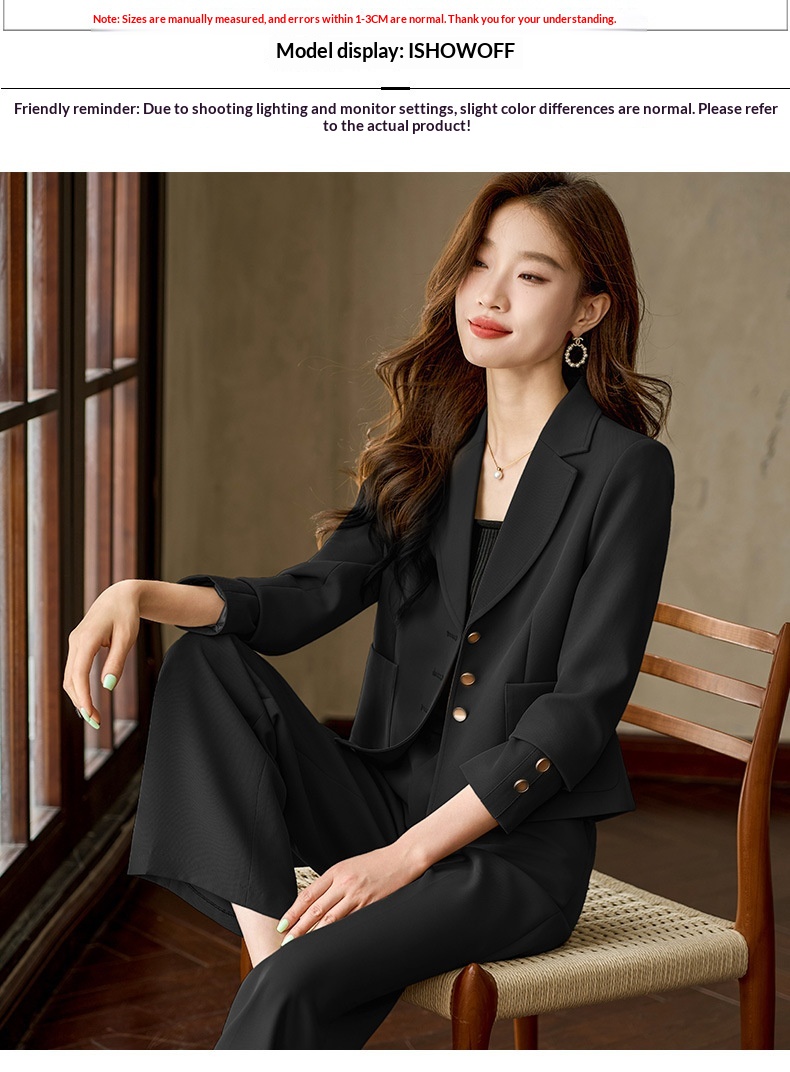 Blazer corto ChicShe da donna, manica lunga primaverile e autunnale, elegante stile pendolare, design piccolo, monopetto_voghion.com