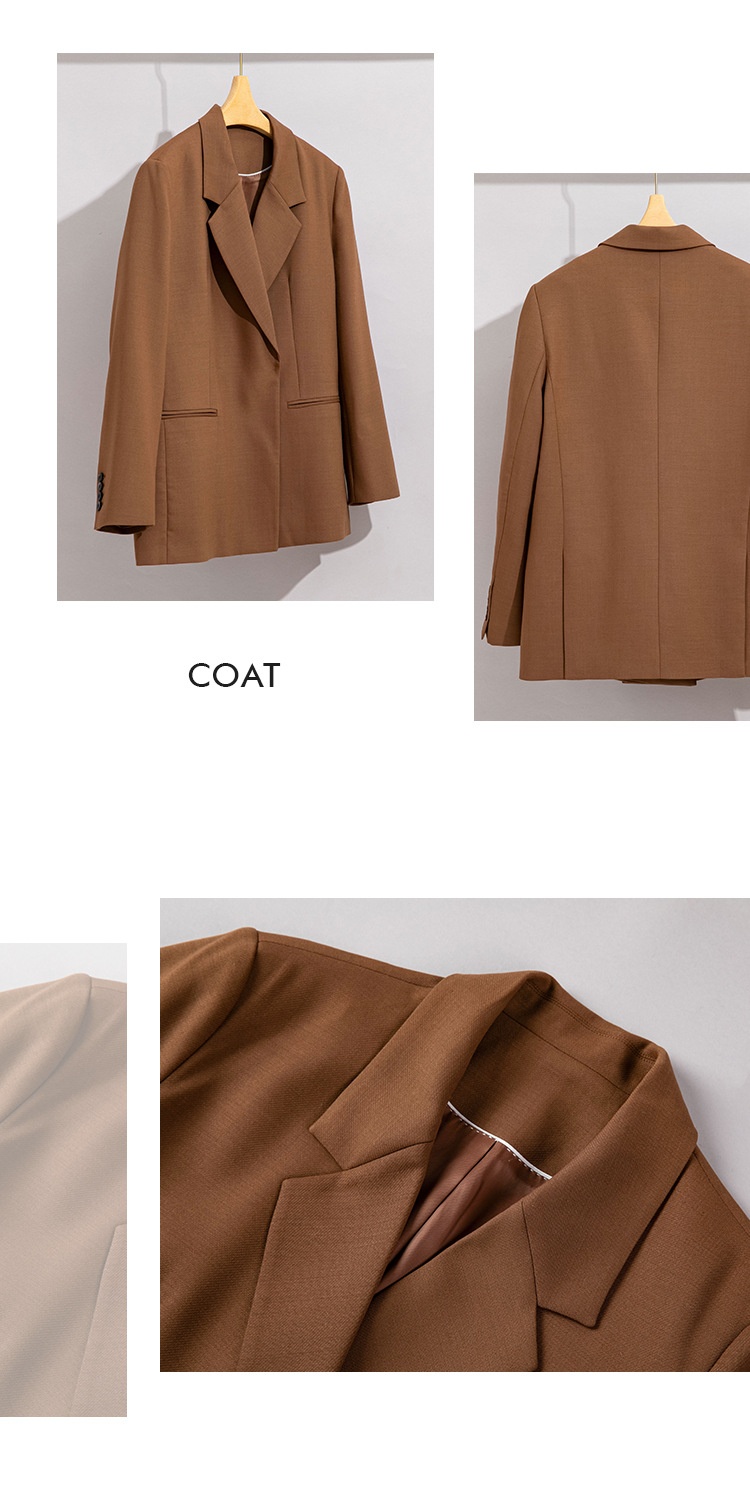 Completo da donna in lana ChicShe, due pezzi, professionale, elegante, con pantaloni a gamba dritta e larga, blazer piccolo_voghion.com