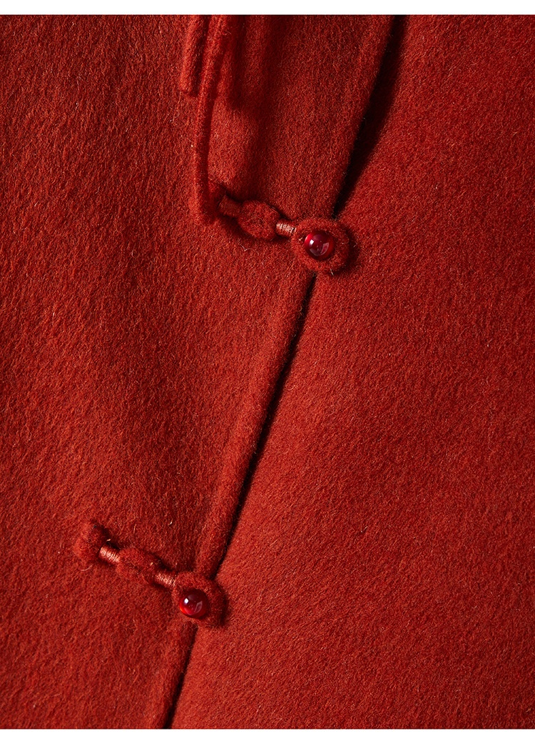 2025 Autumn Winter New Woolen Overcoat For Women, Women's Clothing, Women's Chinese Style Elegant Double-Sided Wool Coat_voghion.com