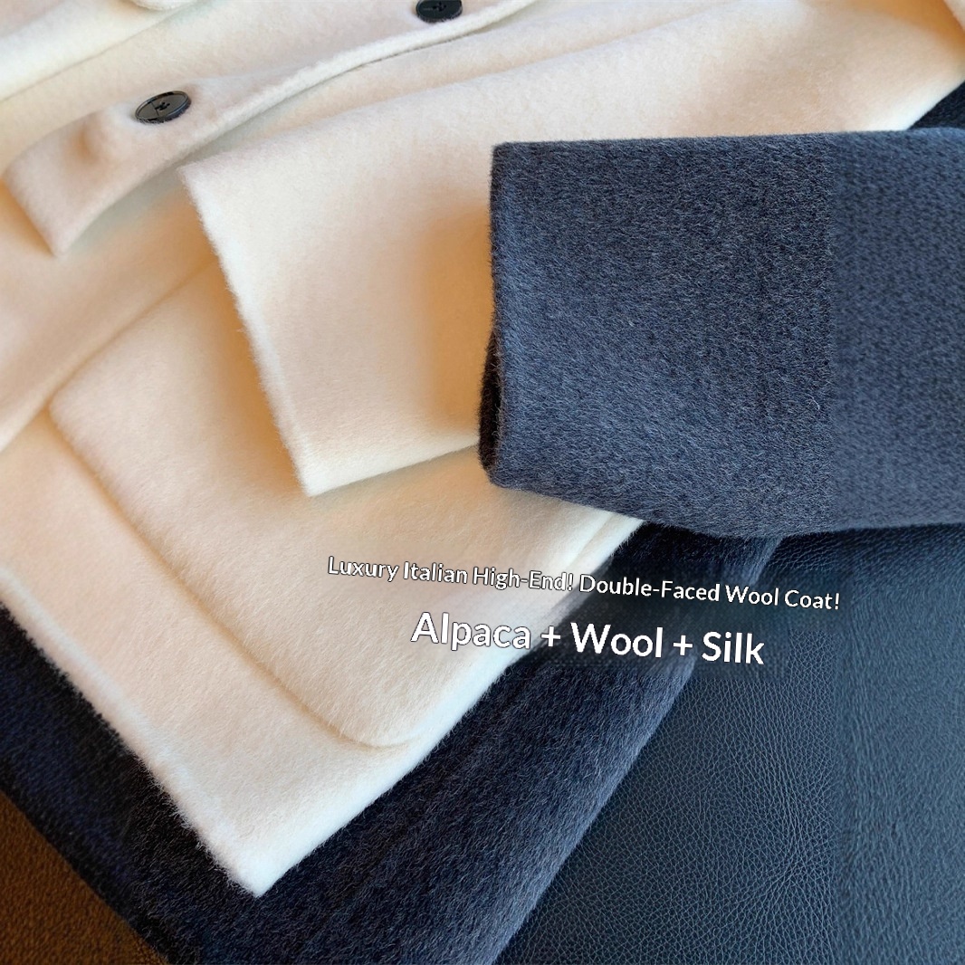 Women's Clothing Women's Clothing Heavyweight Practical!Alpaca Silk Double-Sided Wool Hooded Coat Short Woolen Overcoat G070507_voghion.com