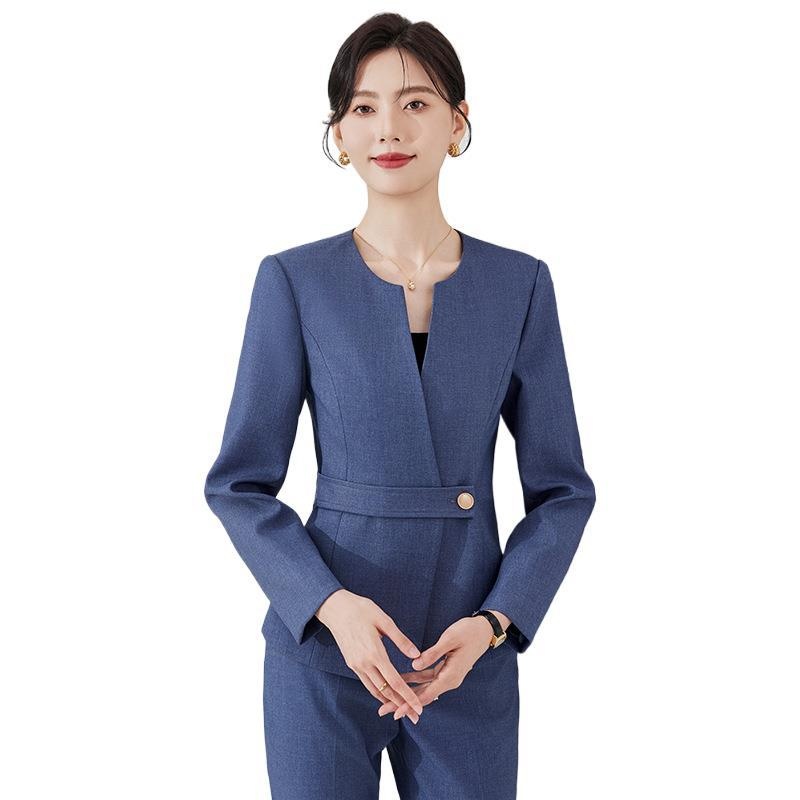 ChicShe Autumn Winter New Fashion Wear Jewelry Store Workwear Professional Elegant Waist Slimming Suit Set Women_voghion.com