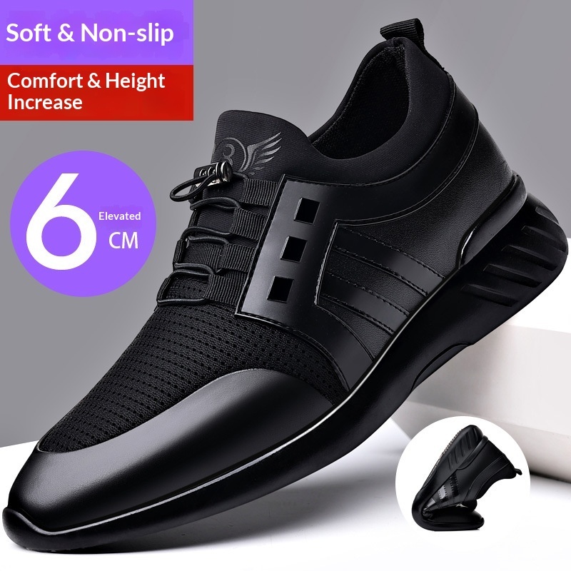Chaussures de sport chaudes et confortables pour homme, rehausse invisible de 8 cm, style business casual._voghion.com