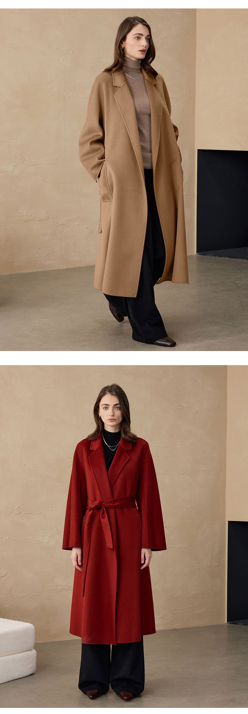 Women's Clothing Classic European Version Bathrobe Max Women M Brand Double-Sided Cashmere Wool Coat_voghion.com