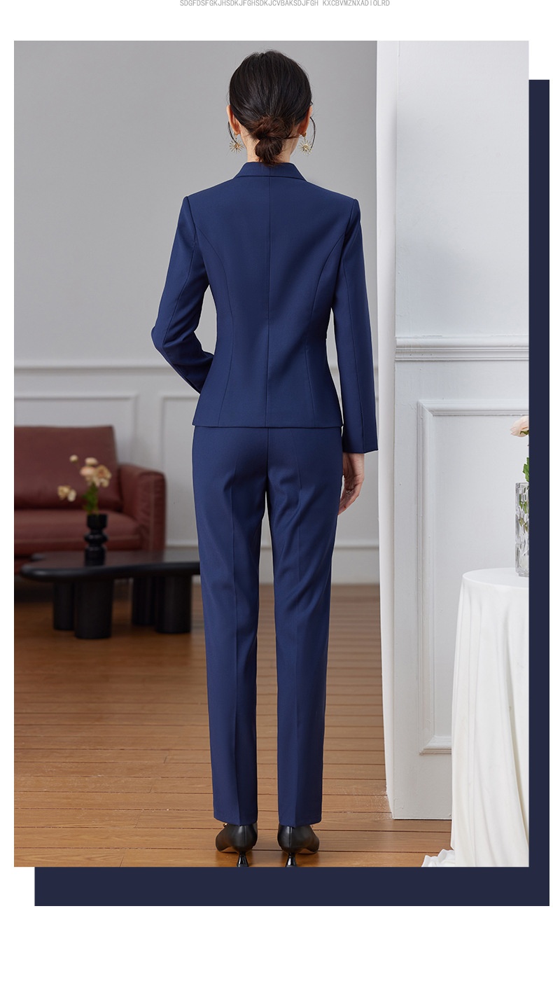 Completo professionale grigio ChicShe per donna, abbigliamento formale autunnale di alta gamma per receptionist di hotel, completo da lavoro per gioielleria_voghion.com