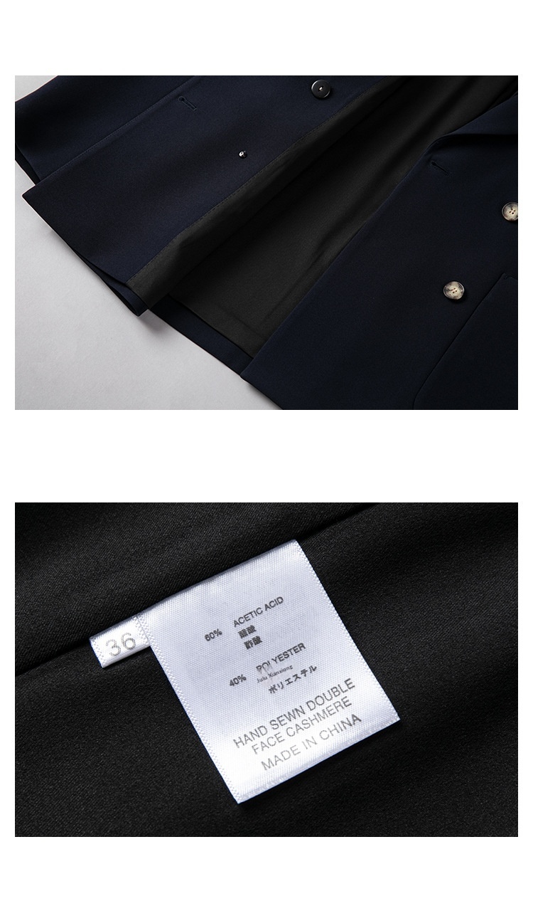 ChicShe 2024 Spring And Autumn Acetate Small Blazer Double-Breasted Two-Piece Professional Suit Straight-Leg Wide-Leg Pants_voghion.com