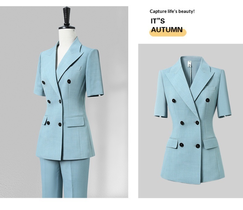 ChicShe Wide-Leg Pants Suit Set For Women 2025 New Summer Professional Commuting Formal Double-Breasted Blazer Office Workwear_voghion.com