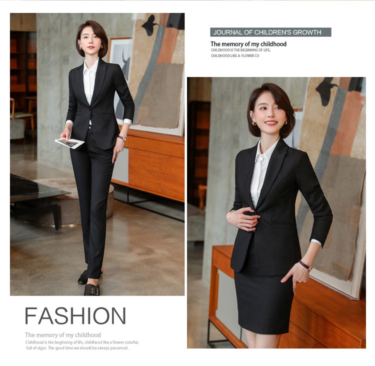 ChicShe Blue Professional Set Goddess Style Spring And Autumn Elegant Formal Suit Hotel Manager Workwear High-end_voghion.com