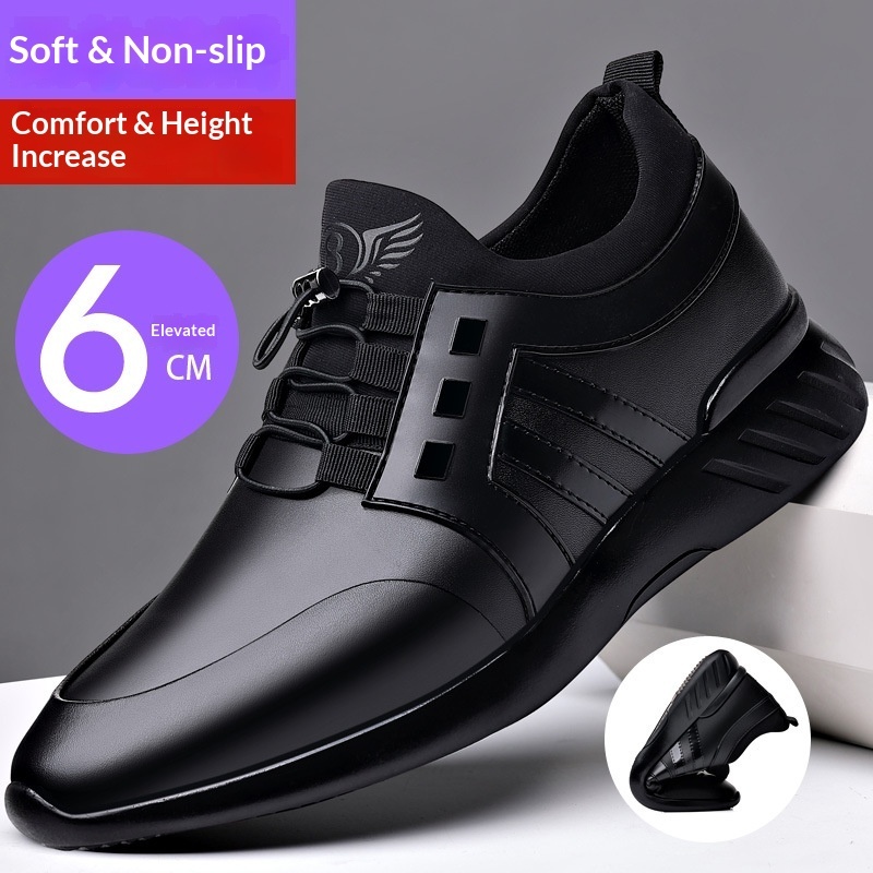Chaussures de sport chaudes et confortables pour homme, rehausse invisible de 8 cm, style business casual._voghion.com