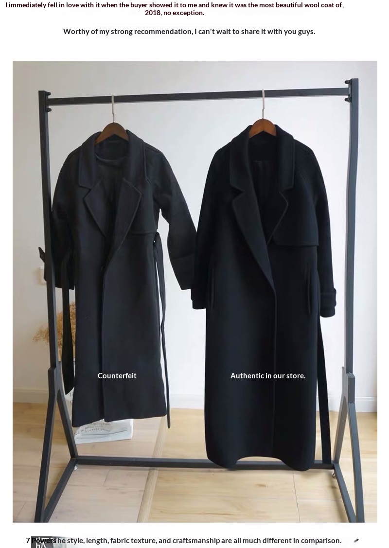 Women's Clothing Women's Clothing Black Wool Coat Mid-Length 2025 Autumn New Fashion Thick Loose Slim Fit Korean Style Women's Woolen Jacket_voghion.com