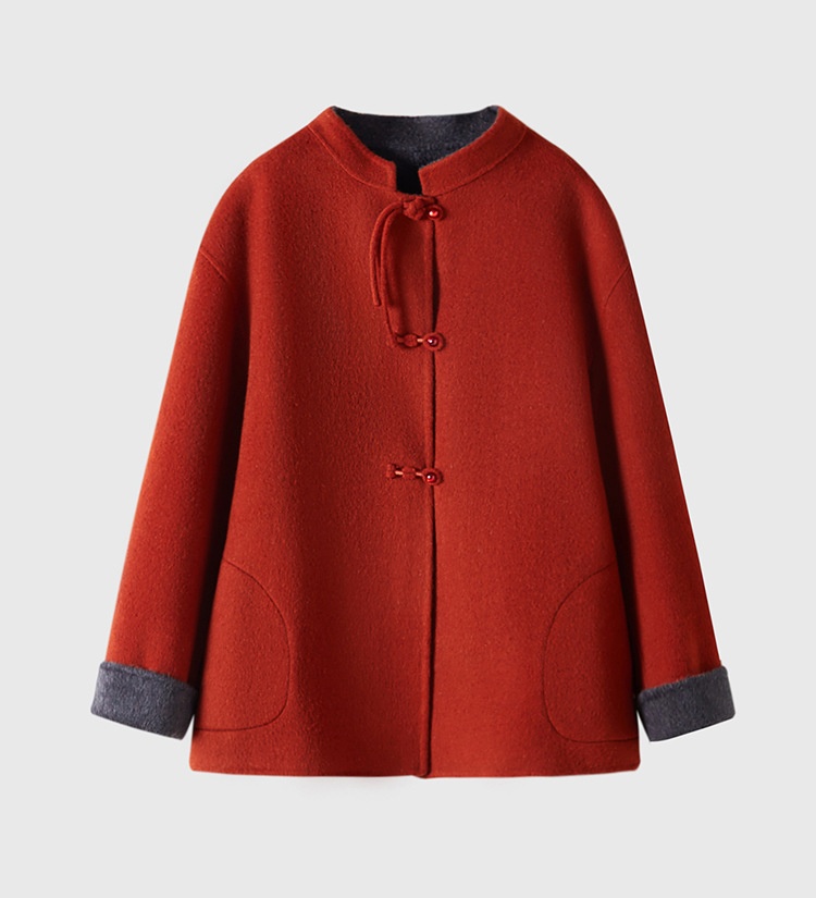 2025 Autumn Winter New Woolen Overcoat For Women, Women's Clothing, Women's Chinese Style Elegant Double-Sided Wool Coat_voghion.com