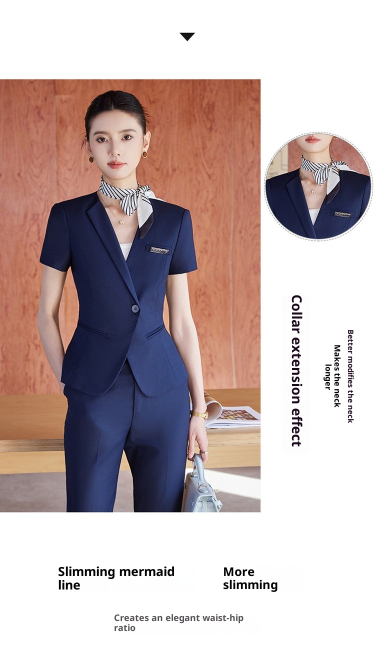 ChicShe Suit For Women Summer Elegant Professional Skirt Set Front Desk Reception Hotel Manager Workwear Jewelry Store Uniform_voghion.com
