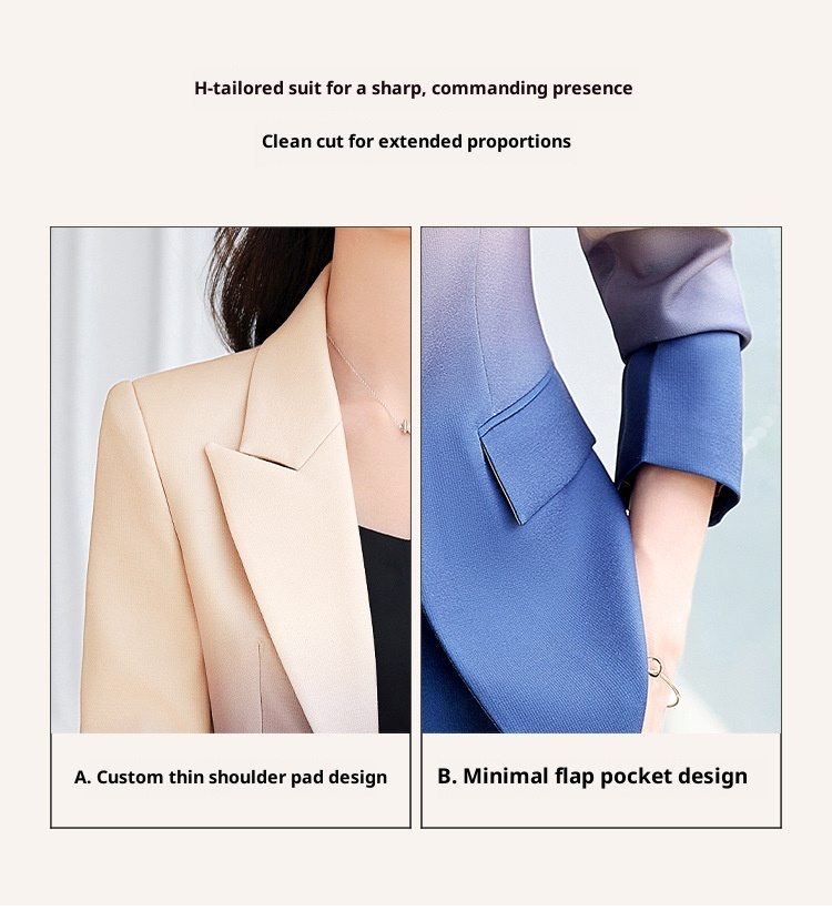 ChicShe, abito elegante da donna, professionale, con maniche lunghe, stile OL, per lavoro, autunno e inverno, colore sfumato, 2519_voghion.com