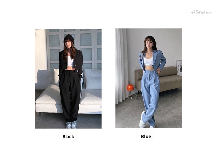 ChicShe Cross-Border Set Europees en Amerikaans 2025 Herfst Kort Pakjasje + Gedrapeerde Broek Voor Vrouwen Hoge Taille Afslankend_voghion.com