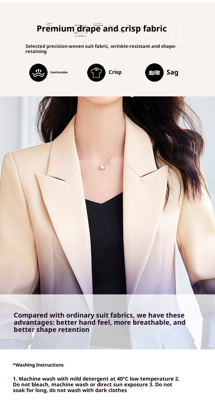 ChicShe, abito elegante da donna, professionale, con maniche lunghe, stile OL, per lavoro, autunno e inverno, colore sfumato, 2519_voghion.com