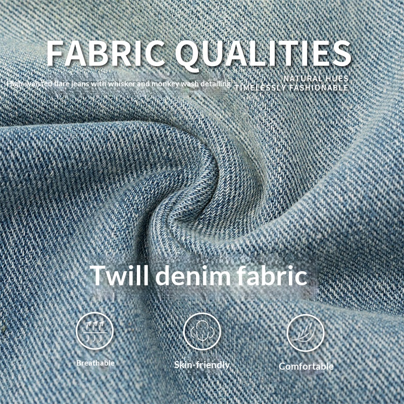 boy Boy Boy American Retro Washed Flared Jeans For Men Spring Summer New Loose Half Elastic Waist Bell Bottom Pants_voghion.com