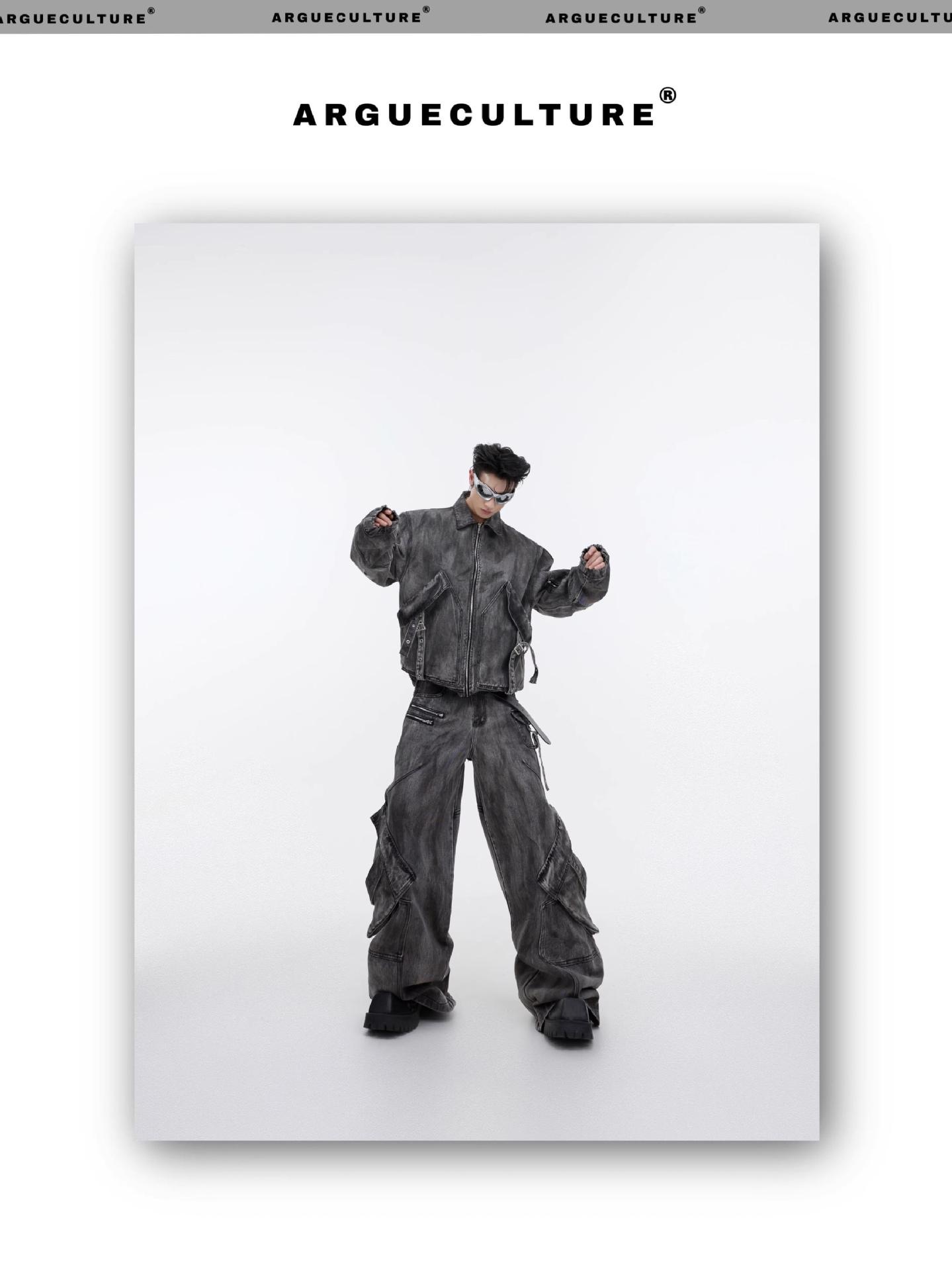 Jeans a zampa lavati e stropicciati in stile retrò, stile Wasteland, stile High Street, da uomo, europei e americani, alla moda, a gamba larga_voghion.com