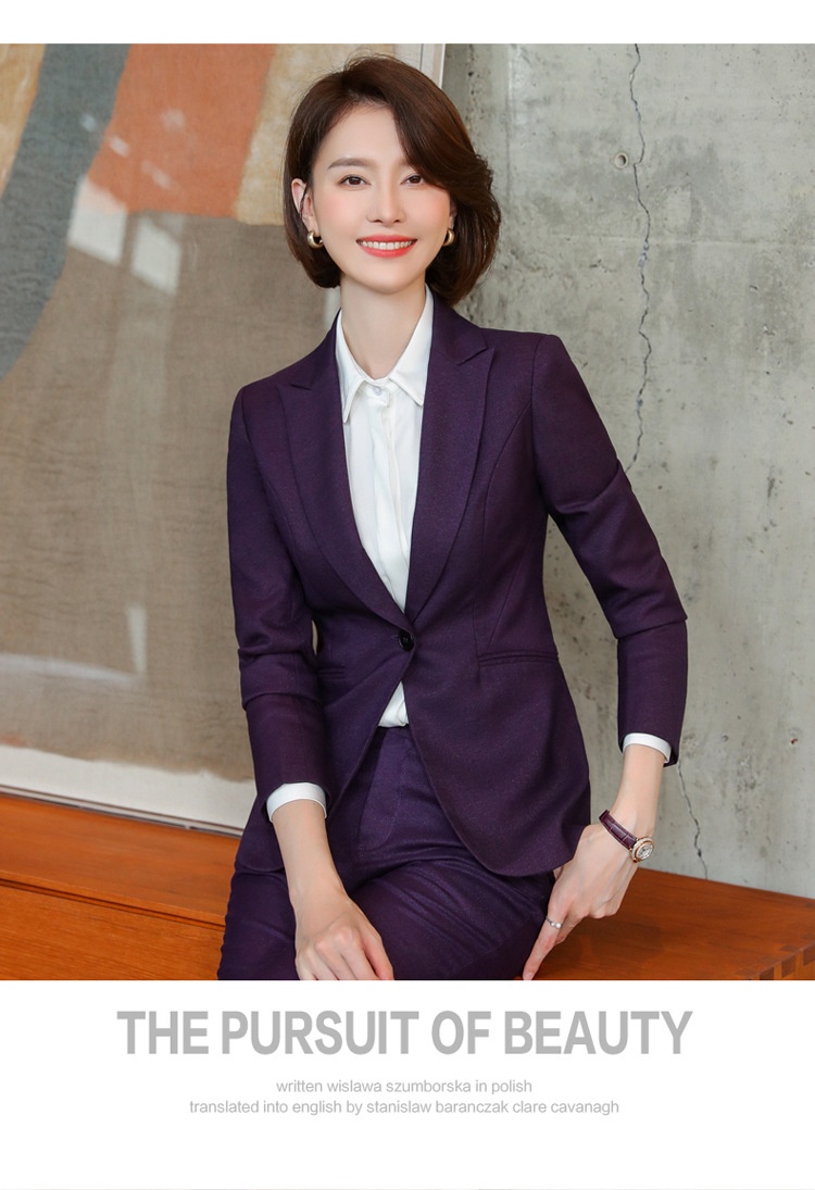 ChicShe Blue Professional Set Goddess Style Spring And Autumn Elegant Formal Suit Hotel Manager Workwear High-end_voghion.com