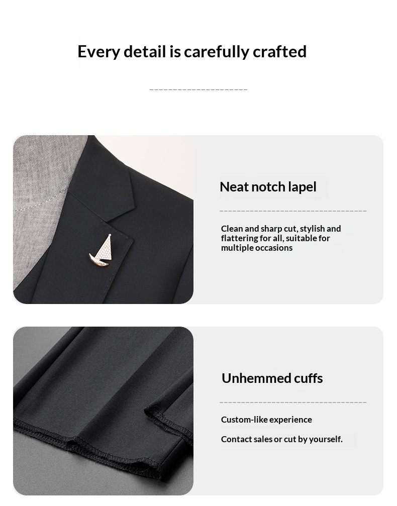 ChicShe New Machine Washable Wool Blazer For Women, High-End Business Suit With Draped Wide-Leg Pants, Professional Set_voghion.com