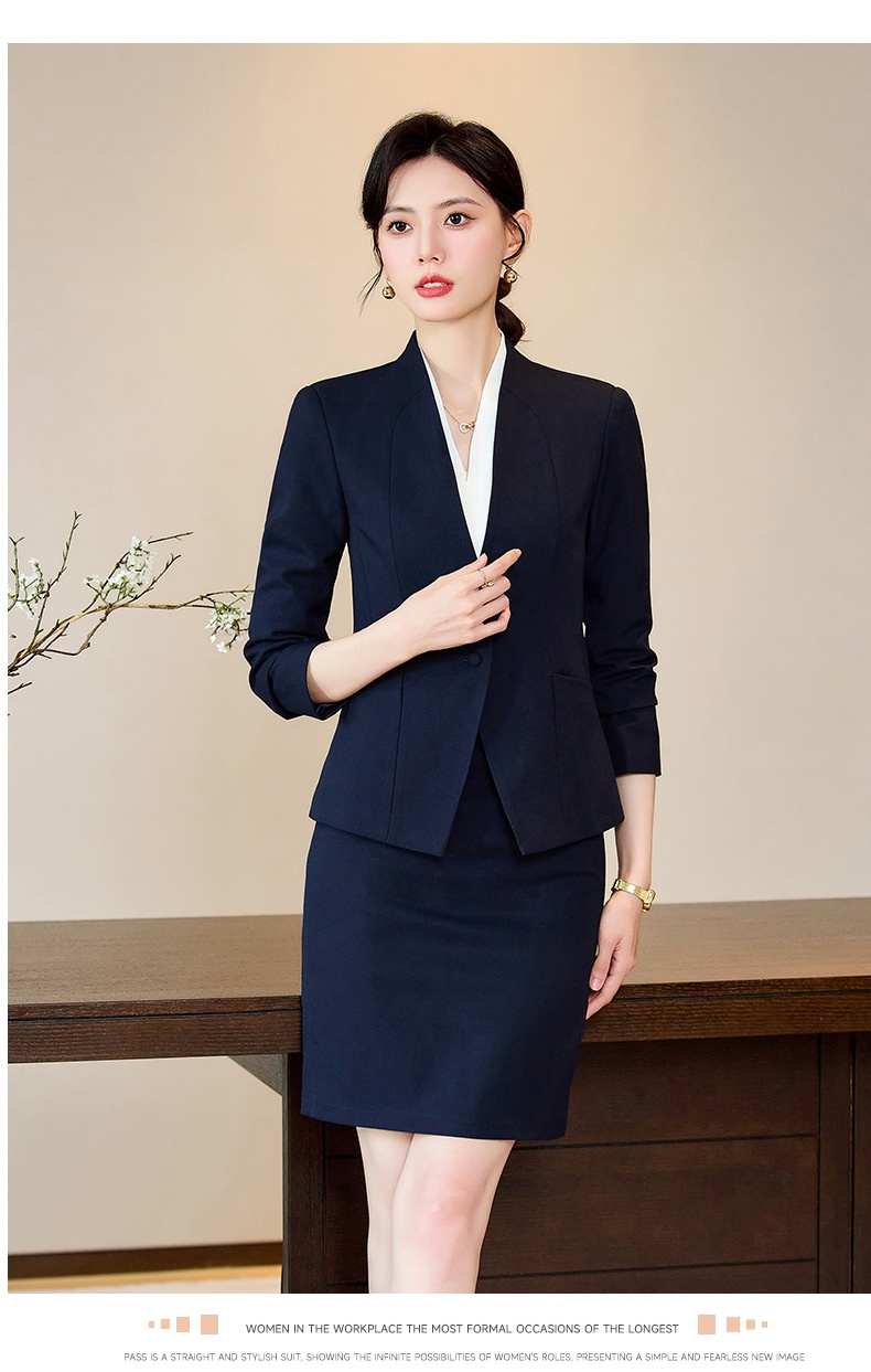 ChicShe Manufacturer Spring And Autumn Elegant Slim Fit Hotel Manager Jewelry Store Gold Shop Professional Suit Set Women's_voghion.com