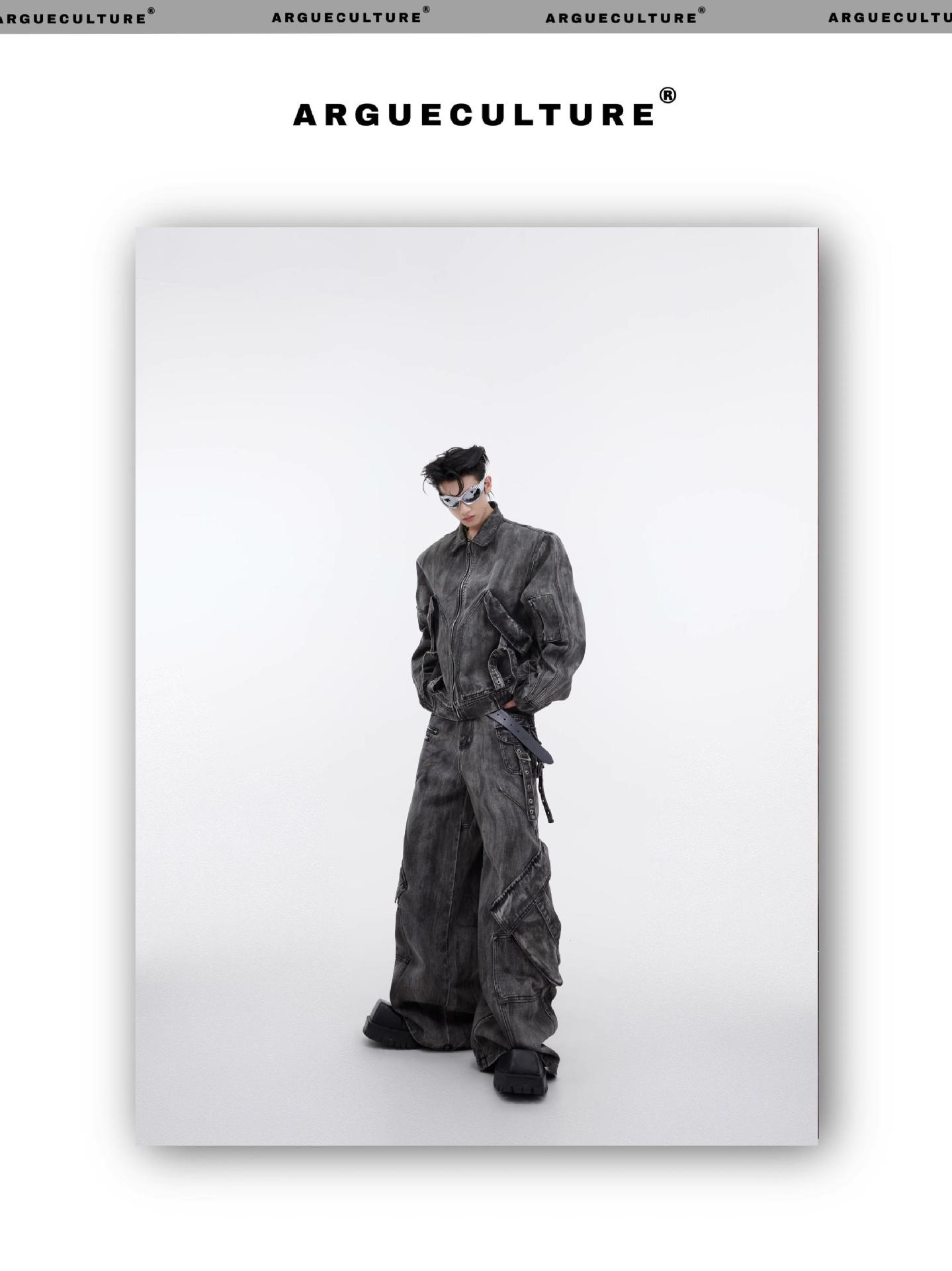 Jeans a zampa lavati e stropicciati in stile retrò, stile Wasteland, stile High Street, da uomo, europei e americani, alla moda, a gamba larga_voghion.com