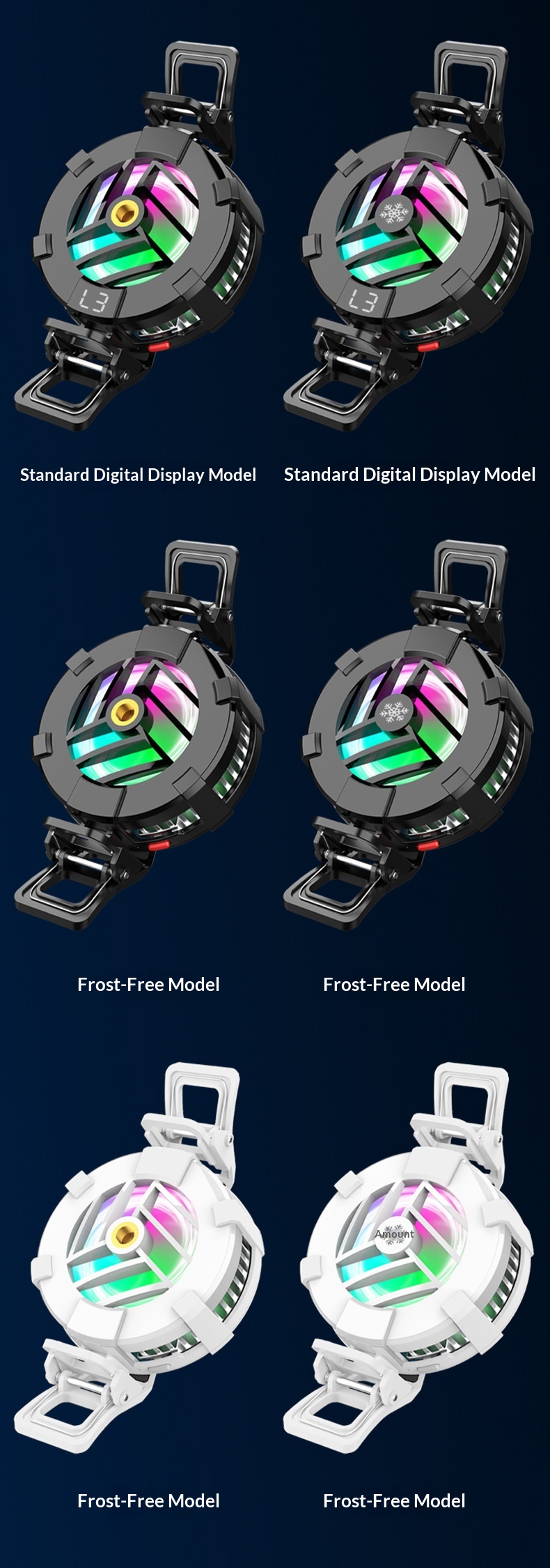 Digitex Mobile Phone Cooler Semiconductor True Game No Frame Drops Magnetic Back Clip Fan Rapid Cooling Black Technology_voghion.com