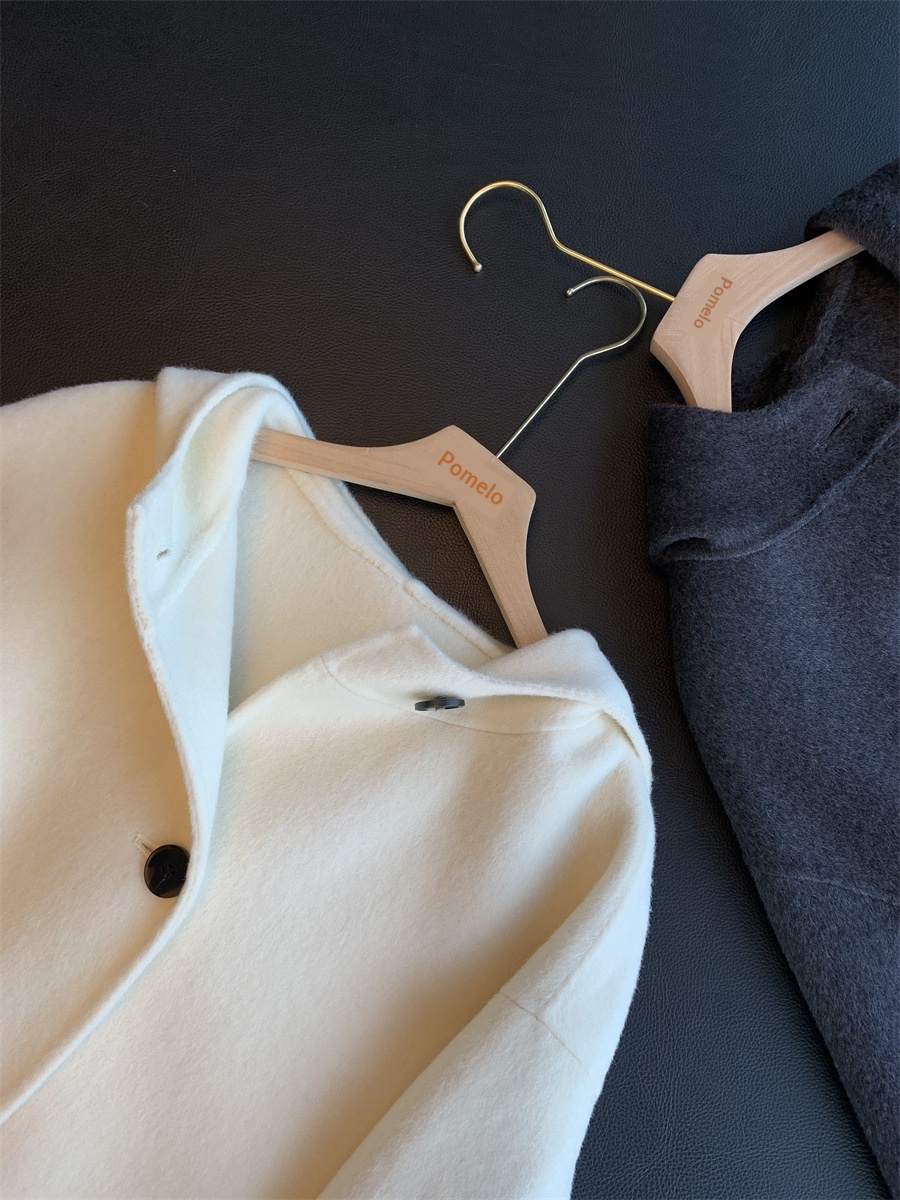 Women's Clothing Women's Clothing Heavyweight Practical!Alpaca Silk Double-Sided Wool Hooded Coat Short Woolen Overcoat G070507_voghion.com