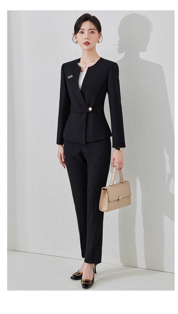 ChicShe Autumn Winter New Fashion Wear Jewelry Store Workwear Professional Elegant Waist Slimming Suit Set Women_voghion.com