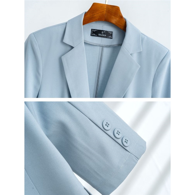 ChicShe Lightweight Women's Suit Summer Casual Elegant Fashion Professional Workwear Petite Blazer Two-Piece Set_voghion.com