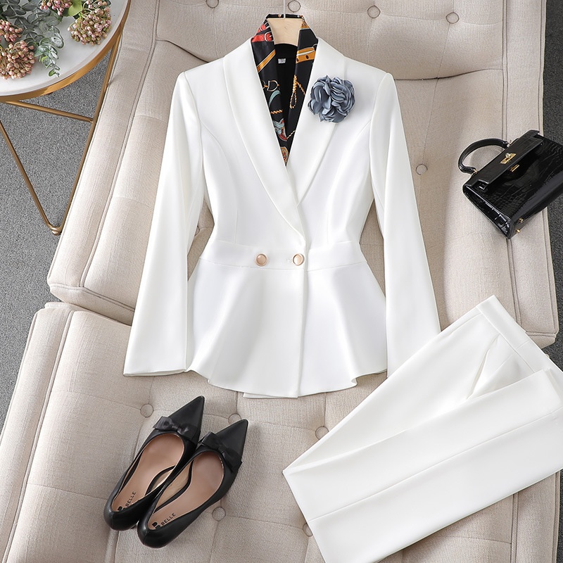 ChicShe Korean Style Medical Aesthetic Workwear For Women High-end Suit Set Autumn New Beauty Salon Senior Beautician Consultant_voghion.com