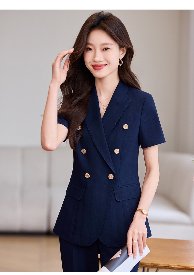 ChicShe Nuovo abito estivo professionale da donna a maniche corte, abito da lavoro, estetista, reception dell'hotel, negozio di gioielli_voghion.com