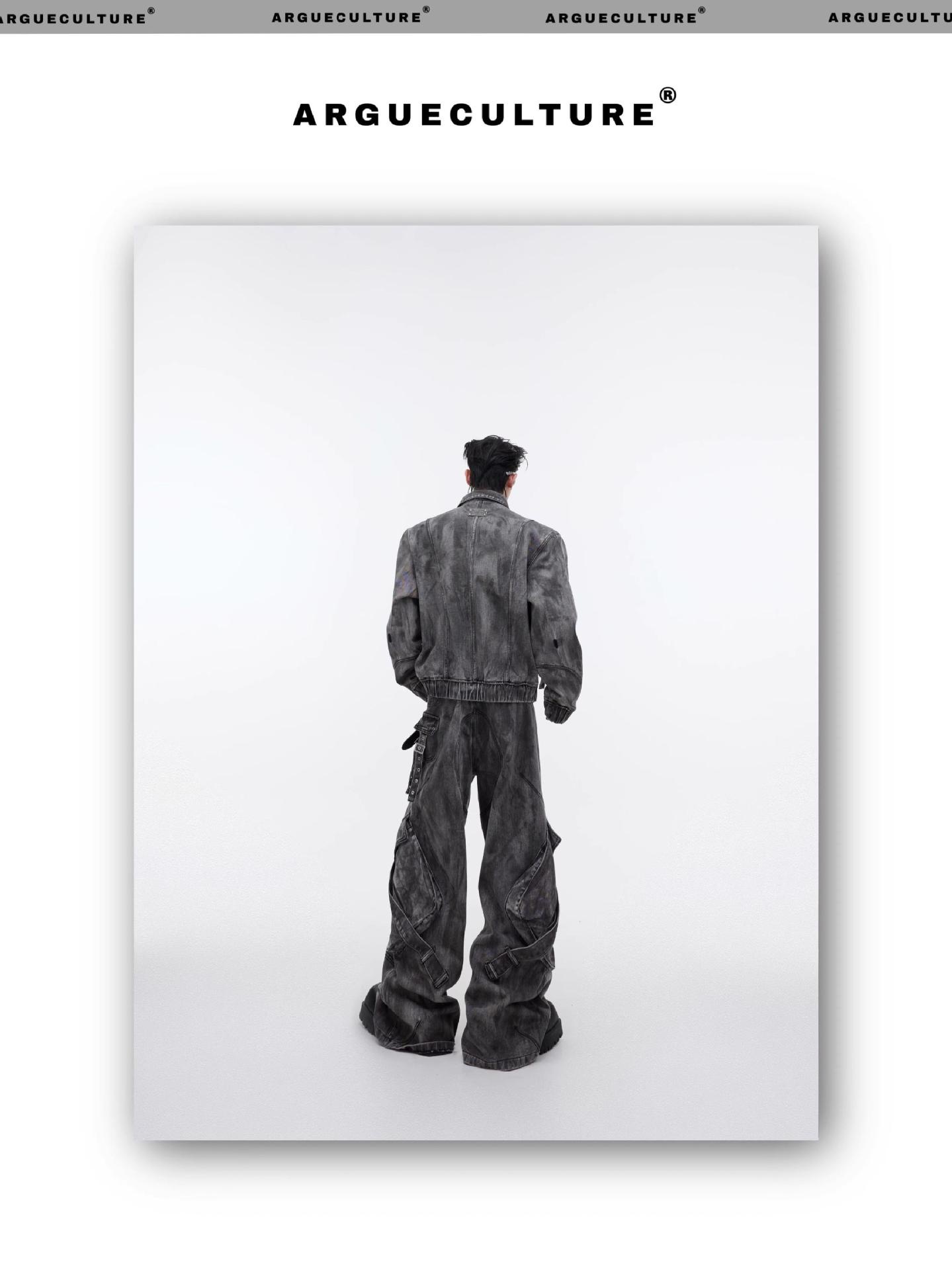 Jeans a zampa lavati e stropicciati in stile retrò, stile Wasteland, stile High Street, da uomo, europei e americani, alla moda, a gamba larga_voghion.com