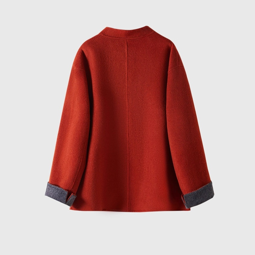 2025 Autumn Winter New Woolen Overcoat For Women, Women's Clothing, Women's Chinese Style Elegant Double-Sided Wool Coat_voghion.com