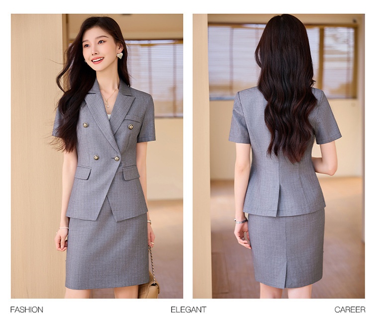 ChicShe High-End Striped Suit Set For Women Summer 2025 New Professional Formal Wear Elegant Hotel Manager Workwear Blazer_voghion.com