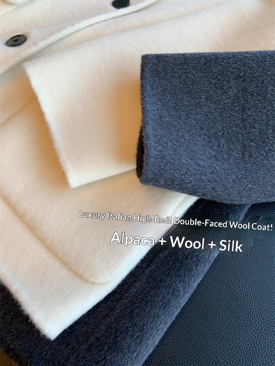 Women's Clothing Women's Clothing Heavyweight Practical!Alpaca Silk Double-Sided Wool Hooded Coat Short Woolen Overcoat G070507_voghion.com