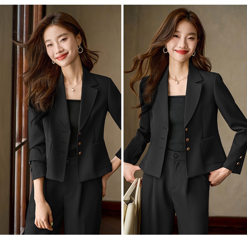 Blazer corto ChicShe da donna, manica lunga primaverile e autunnale, elegante stile pendolare, design piccolo, monopetto_voghion.com