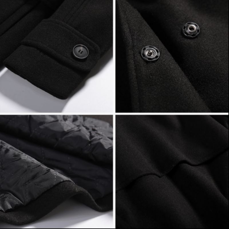 Women's Clothing Women's Clothing Black Wool Coat Mid-Length 2025 Autumn New Fashion Thick Loose Slim Fit Korean Style Women's Woolen Jacket_voghion.com