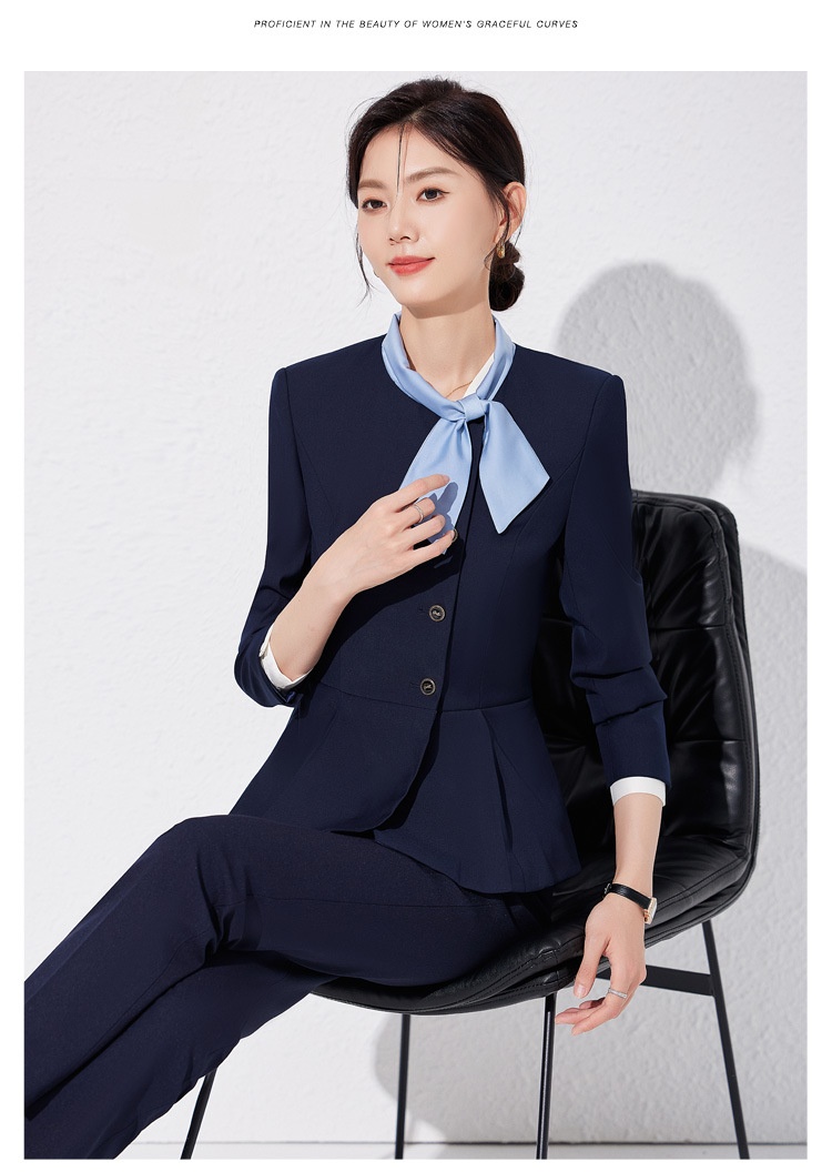 ChicShe 2025 Spring Autumn New Long Sleeve Professional Suit Set Women With Elegant Bow Tie For Hotel Front Desk And Beauty_voghion.com