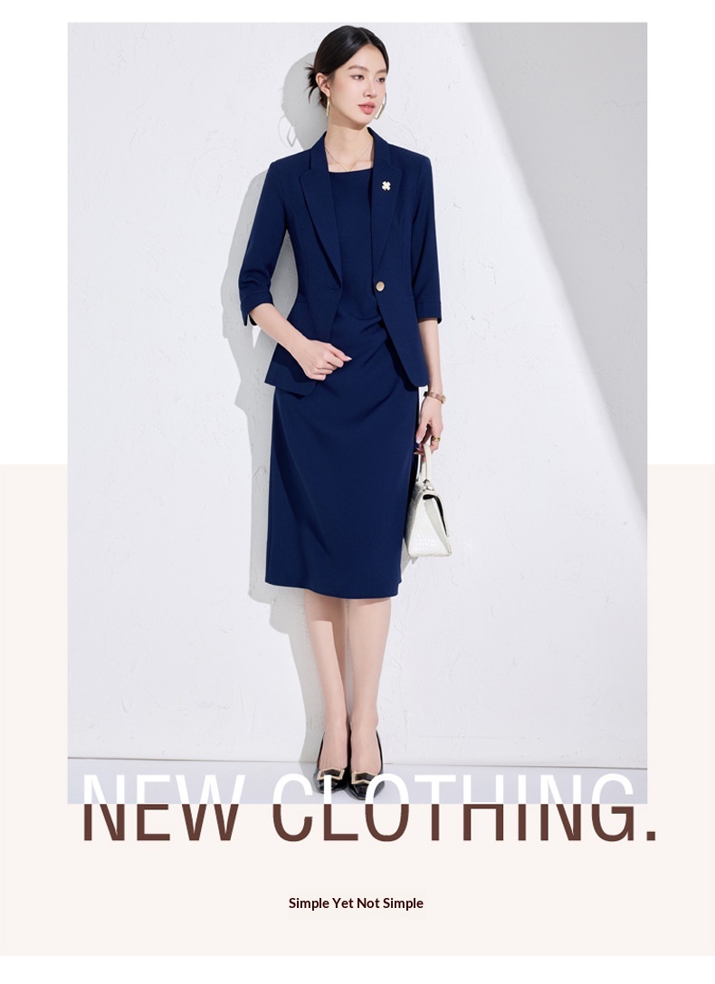 ChicShe Pinkfarbenes Blazer- und Hosenkleid-Set für Damen mit Dreiviertelärmeln – Professionelles, elegantes und trendiges Zweiteiler-Set der Extraklasse_voghion.com