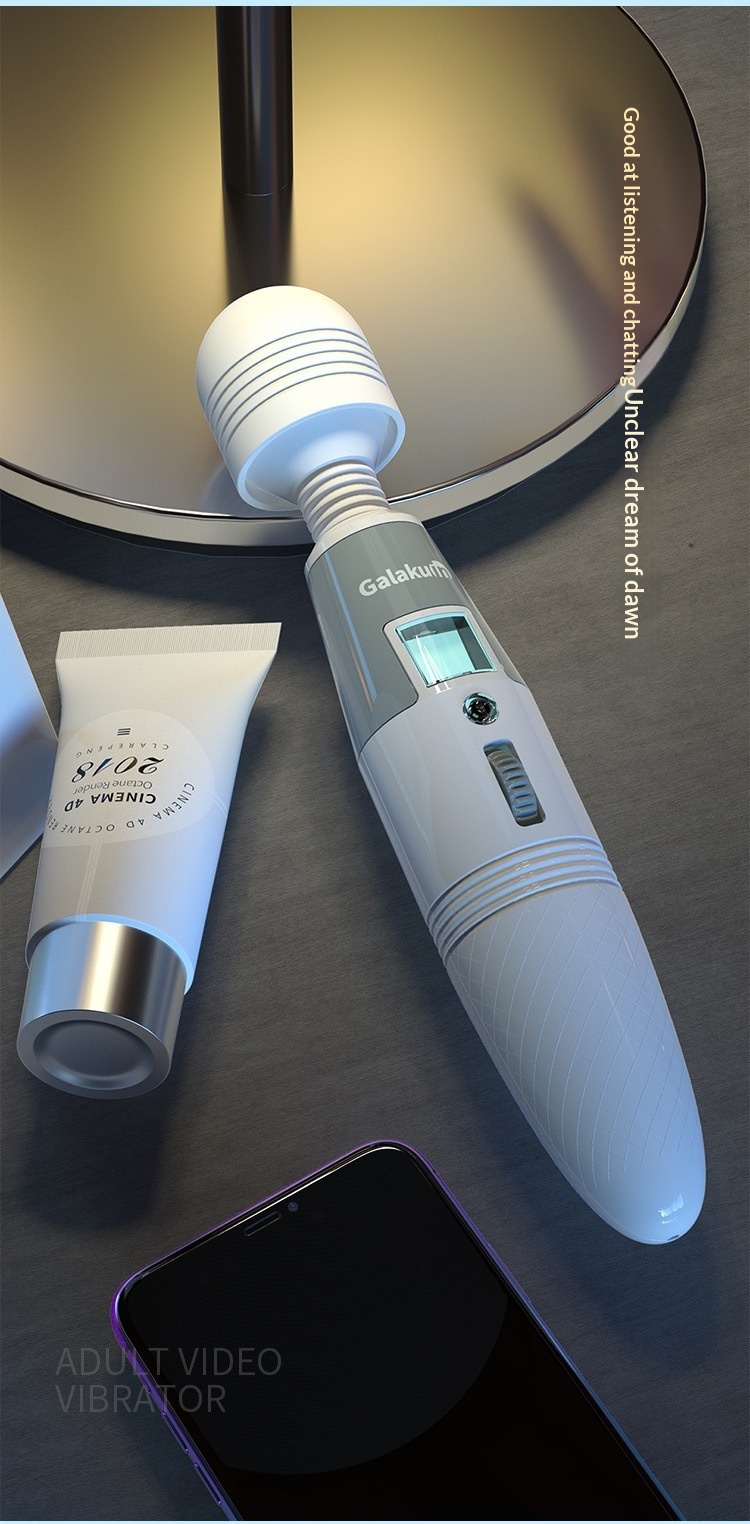 Eros Lab GALAKU Speed Angel AV Stick Heating Version LCD Display Vibrator Rechargeable Female Masturbator_voghion.com