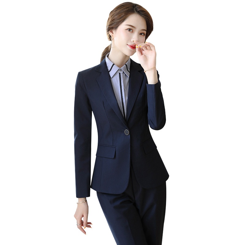 ChicShe Professional Suit For Women Hotel Front Desk Manager Sales Department Workwear Long Sleeve Set_voghion.com