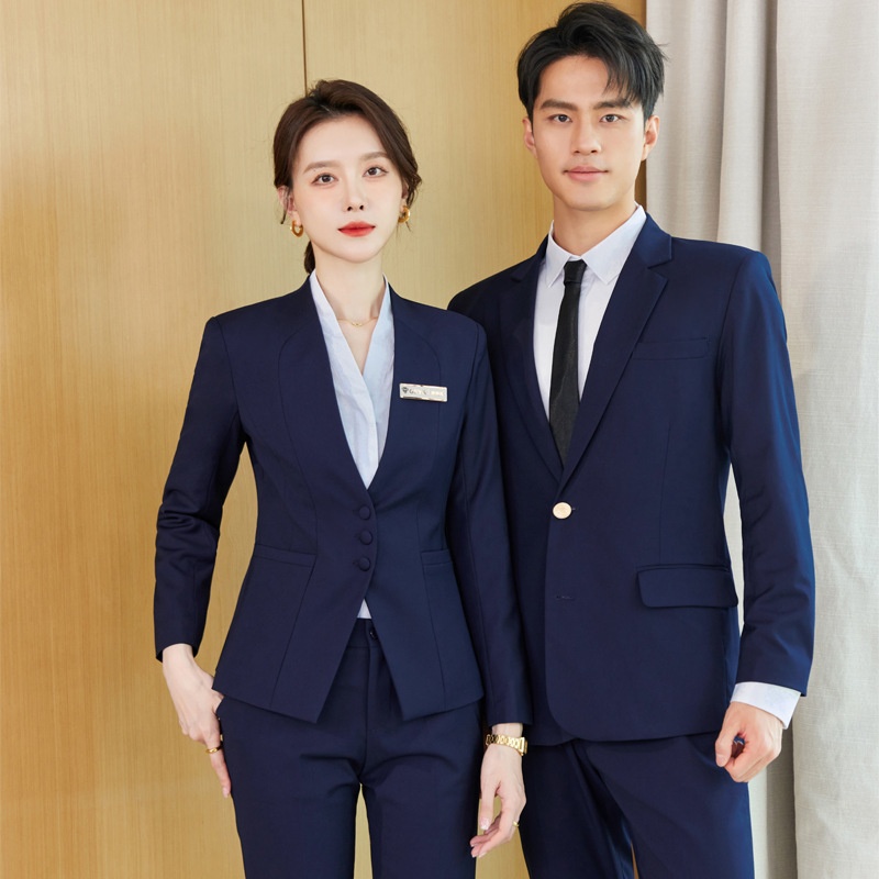ChicShe Professional Set Unisex Jewelry Store Hotel Front Desk Manager Property Sales Workwear Uniform Suit_voghion.com