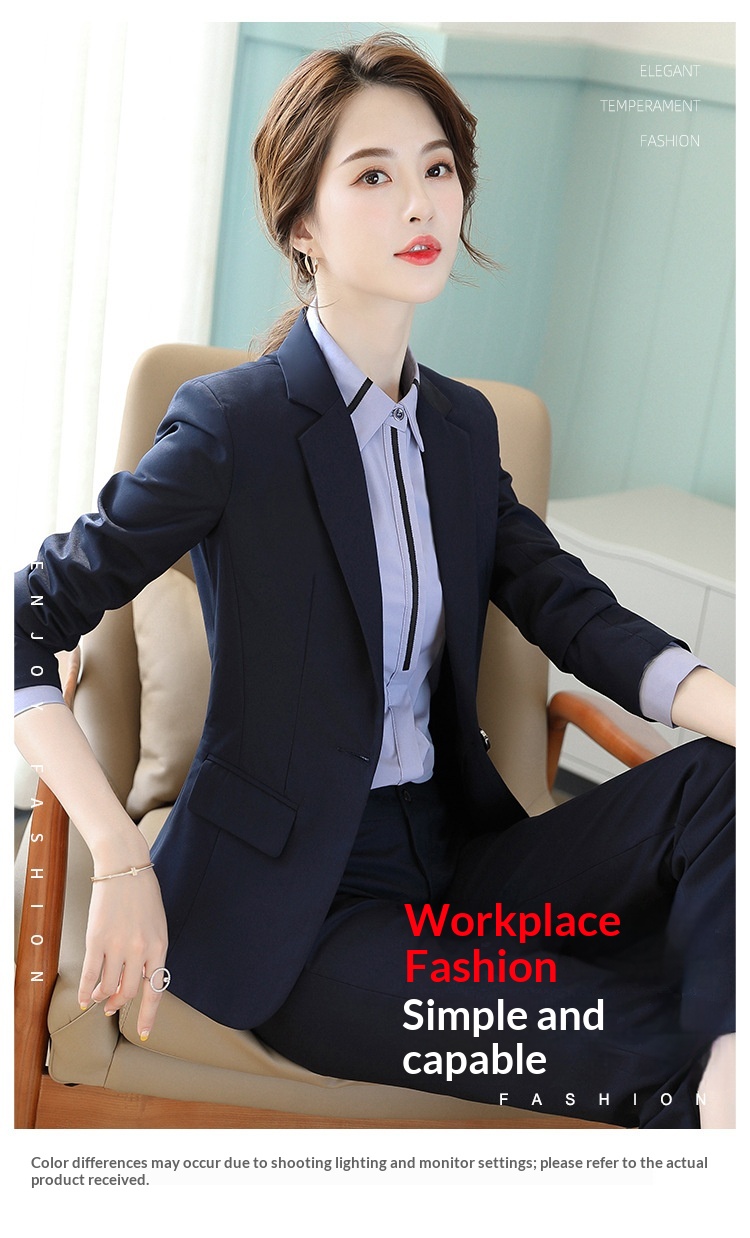 ChicShe Professional Suit For Women Hotel Front Desk Manager Sales Department Workwear Long Sleeve Set_voghion.com