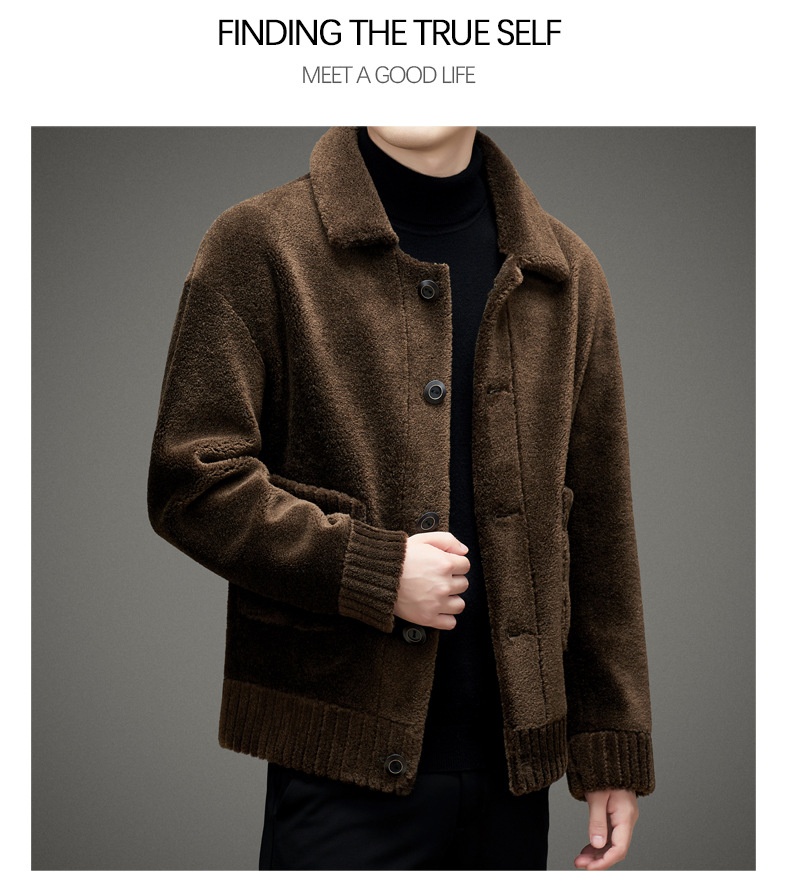 boy Boy Granular Fleece Men's Wool 2022 Winter Wear For Young And Middle-aged Casual Reversible Jacket Loose Fur Coat_voghion.com