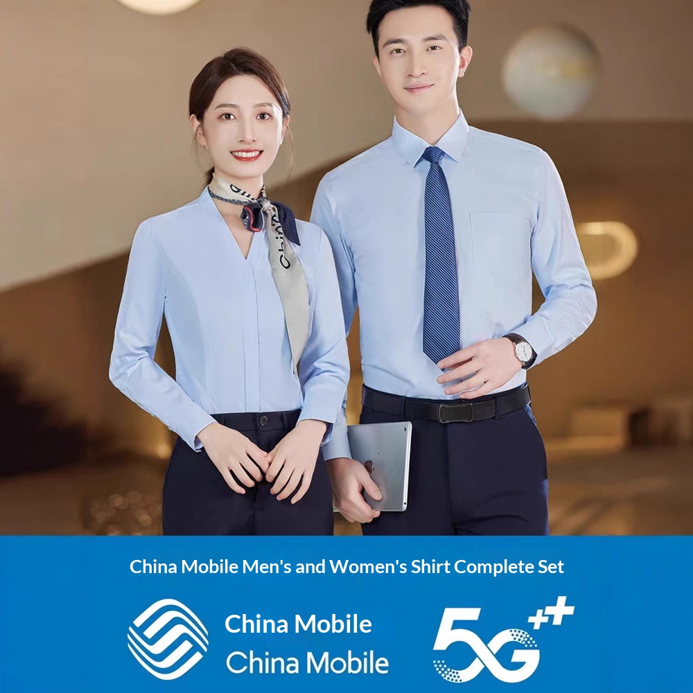 ChicShe China Mobile Company Business Hall Work For Men Women Long And Shirts Uniforms Short Sleeve Full Set New Style_voghion.com