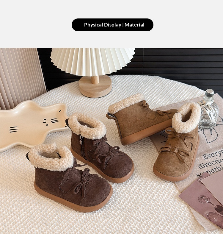 ShoeGlobe Short 2025 Inverno Novità per Bambini Ragazze Caldo Cotone Stivaletti Principessa Scarpe_voghion.com